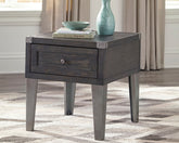 Hoover Furniture Outlet - Ashley Furniture - Todoe End Table with USB Ports & Outlets - Rectangular End Table - T901-3
