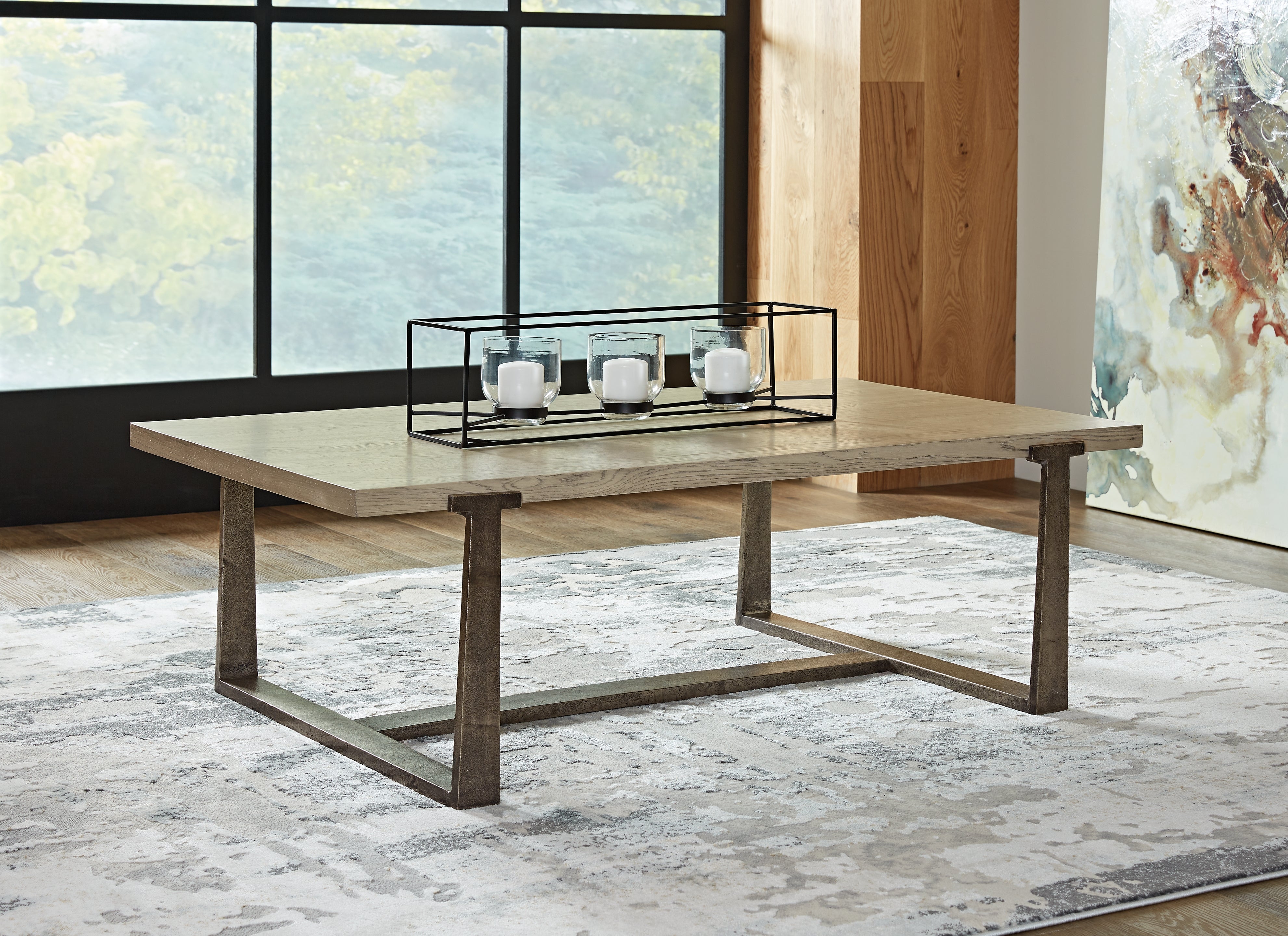 Hoover Furniture Outlet - Ashley Furniture - Dalenville Coffee Table - Rectangular Cocktail Table - T965-1