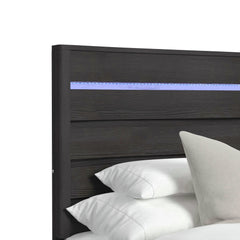 Tobias Full Bed with LED in Black