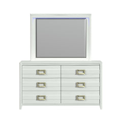 Tobias Dresser and Mirror Set with LED in White