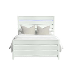 Tobias Queen Bed with LED in White