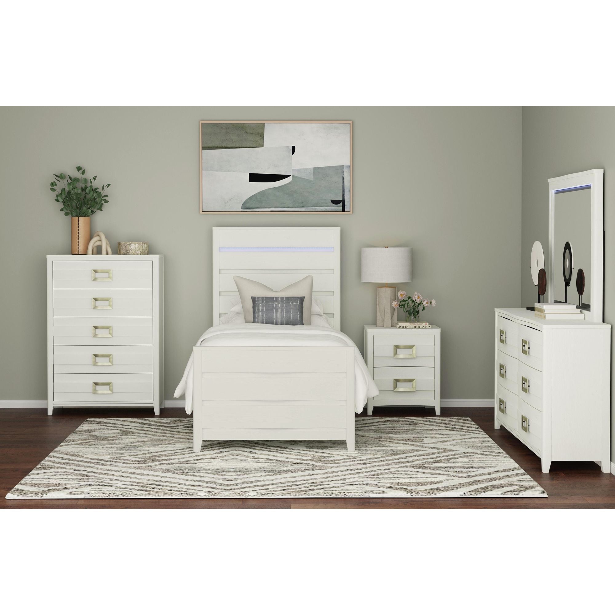 Tobias 6-Drawer Dresser in White – SKU B-15990-7-DR | Elements