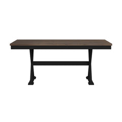 Tulane 6PC Dining Set with Table, 4 Chairs, and Bench in Oak and Black