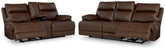 Hoover Furniture Outlet - Ashley Furniture - VonRyan Power Reclining Sofa and Loveseat - Power Reclining Sofa and Loveseat / Tobacco - U10400U1