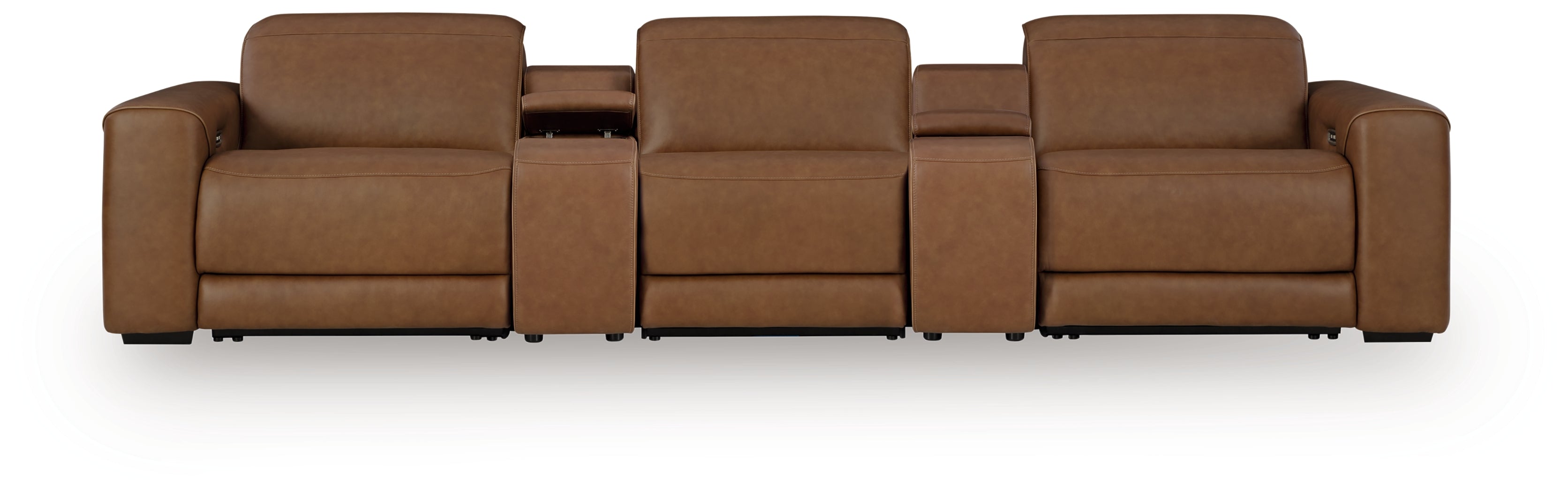 Hoover Furniture Outlet - Ashley Furniture - Magic Man 5-Piece Power Reclining Sectional with Console - 5-Piece Power Reclining Sectional with Console - PCU10700S10