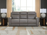 Hoover Furniture Outlet - Ashley Furniture - 5Z-Comfort Power Reclining Sofa - PWR REC Sofa with ADJ Headrest - PCU1090015