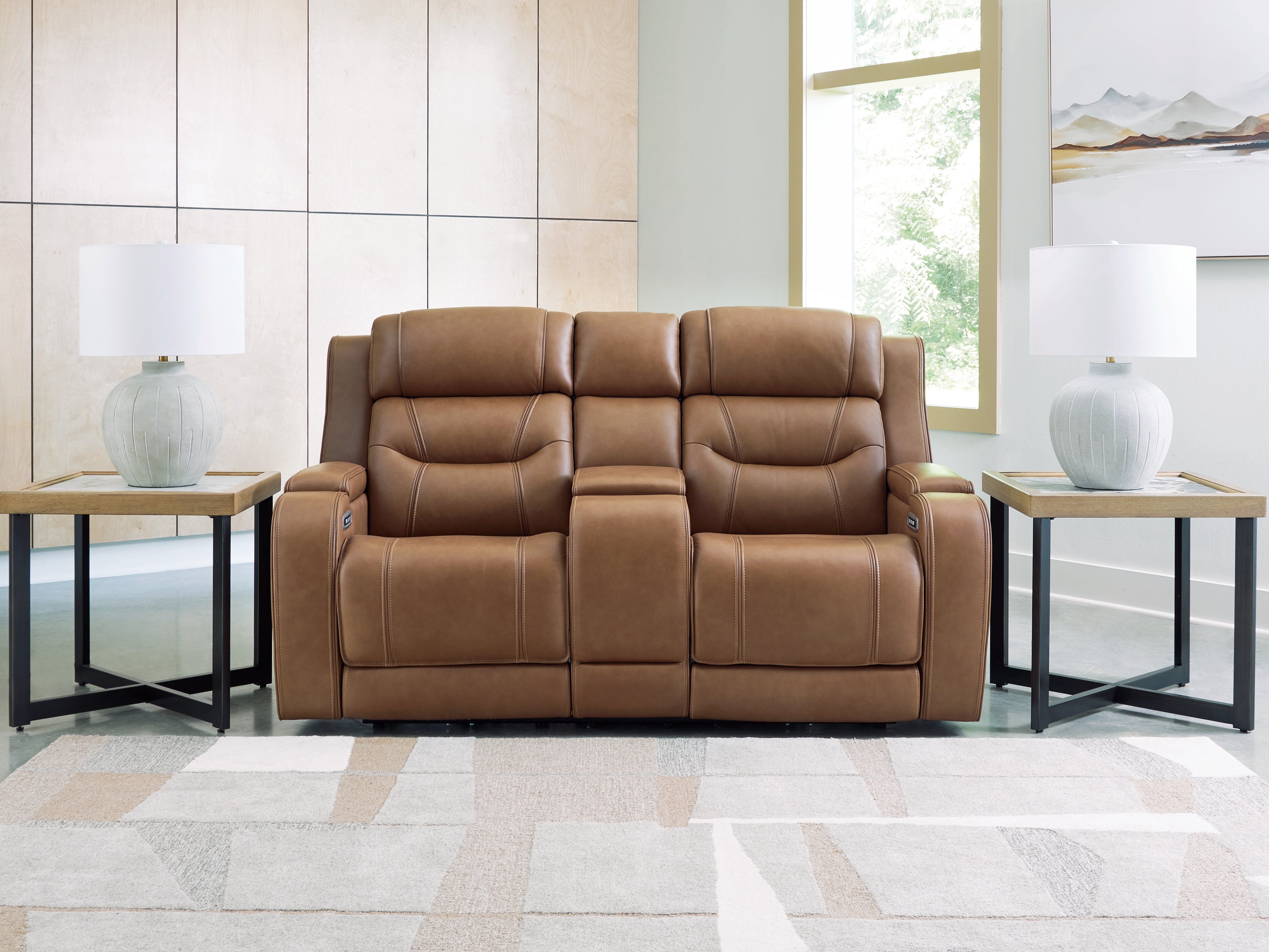 Hoover Furniture Outlet - Ashley Furniture - Knightington Power Reclining Loveseat with Audio Seating - PWR REC Love w/Audio Seating - PCU1160018A