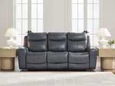 Hoover Furniture Outlet - Ashley Furniture - Next Move Power Reclining Sofa - PWR REC Sofa with ADJ Headrest - PCU1210015