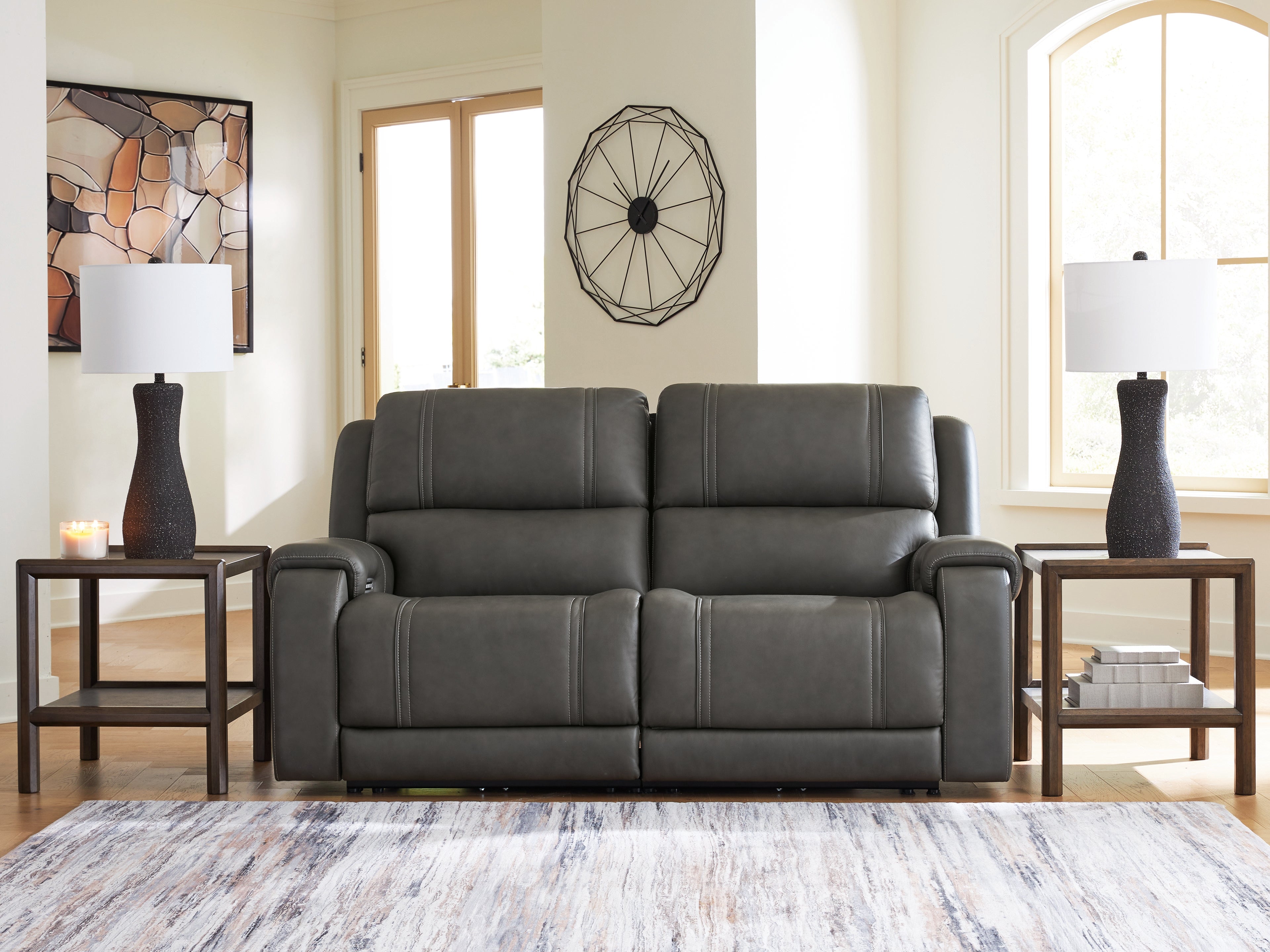 Hoover Furniture Outlet - Ashley Furniture - 5Z - Pittson 2-Piece Power Reclining Sectional Loveseat - 2-Piece Power Reclining Sectional Loveseat - PCU12600S1