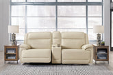 Hoover Furniture Outlet - Ashley Furniture - Double Deal 3-Piece Power Reclining Loveseat Sectional with Console - 3-Piece Power Reclining Loveseat Sectional with Console - U13001S4