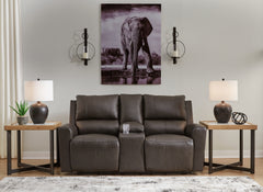 Hoover Furniture Outlet - Ashley Furniture - Boxmere Power Reclining Loveseat with Console - DBL REC PWR Loveseat w/Console - U1310096