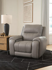 Hoover Furniture Outlet - Ashley Furniture - Real Moments Power Recliner with Audio Seating - Power Recliner w/Audio Seating - PCU1370013A