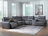 Hoover Furniture Outlet - Ashley Furniture - ModZ 7-Piece Power Reclining Sectional with Audio Consoles - 7-Piece Power Reclining Sectional with Audio Consoles - U14001S8
