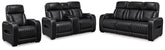 Hoover Furniture Outlet - Ashley Furniture - Boyington Power Reclining Sofa, Loveseat and Recliner - Power Reclining Sofa, Loveseat and Recliner / Gray - U27105U2