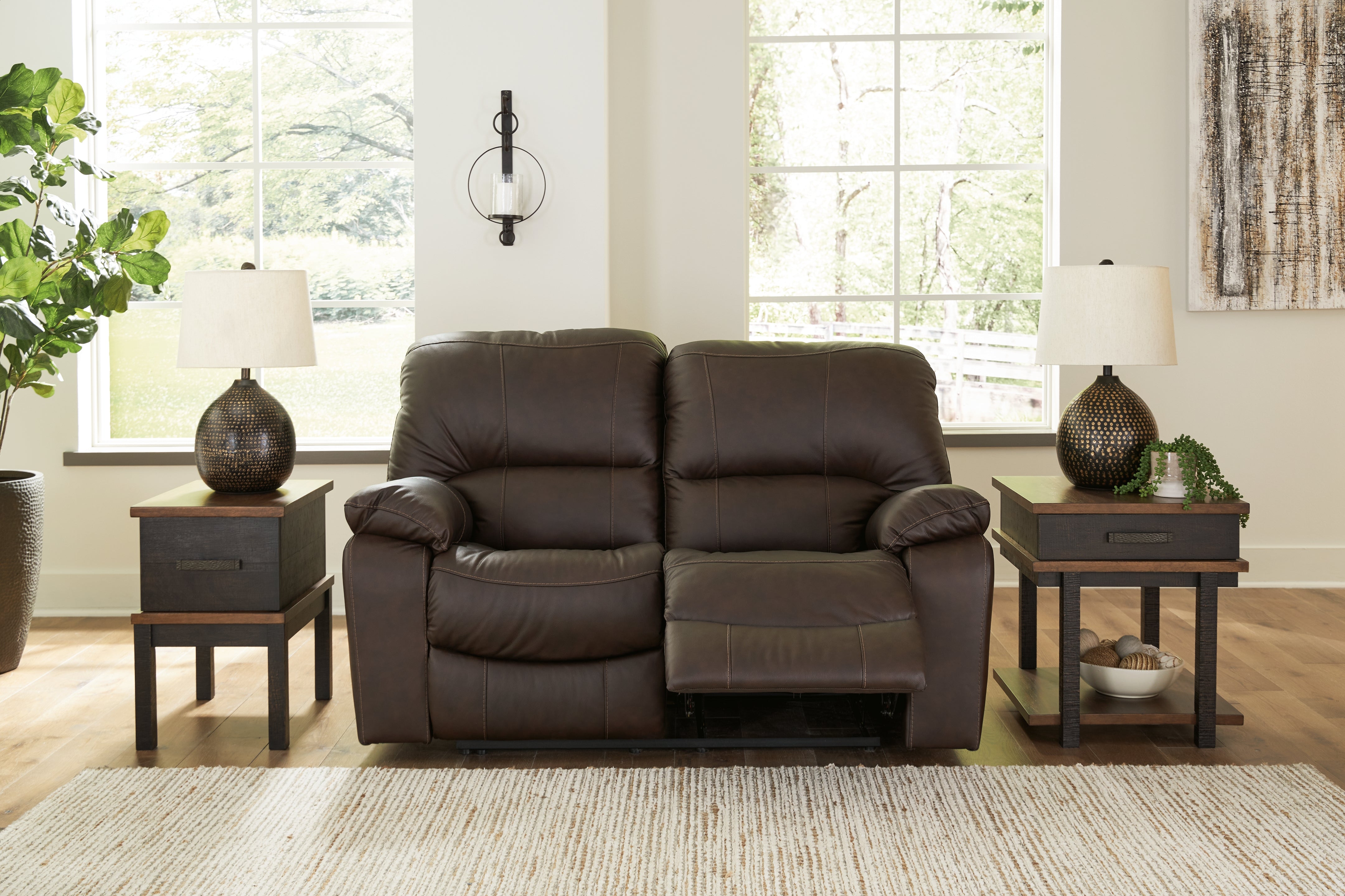 Hoover Furniture Outlet - Ashley Furniture - Leesworth Power Reclining Loveseat - Reclining Power Loveseat - U4380874