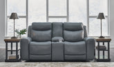 Hoover Furniture Outlet - Ashley Furniture - Mindanao Power Reclining Loveseat with Console - PWR REC Loveseat/CON/ADJ HDRST - U5950418