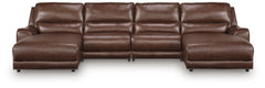 Hoover Furniture Outlet - Ashley Furniture - DeepWakes 4-Piece Reclining Sectional with Double Chaise - 4-Piece Reclining Sectional with Double Chaise - PCU62607S37