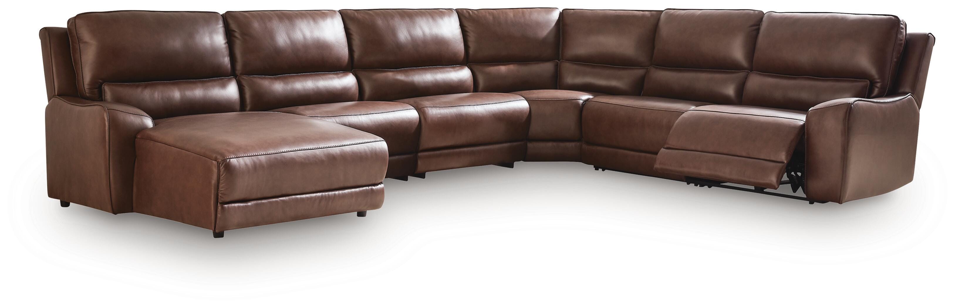 Hoover Furniture Outlet - Ashley Furniture - DeepWakes 6-Piece Reclining Sectional with Chaise - 6-Piece Reclining Sectional with Chaise - PCU62607S32