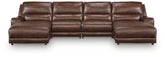 Hoover Furniture Outlet - Ashley Furniture - DeepWakes 4-Piece Power Reclining Sectional with Chaise - 4-Piece Power Reclining Sectional with Chaise - PCU62607S11