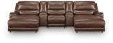 Hoover Furniture Outlet - Ashley Furniture - DeepWakes 5-Piece Reclining Sectional with Double Chaise and Storage Consoles - 5-Piece Reclining Sectional with Double Chaise and Storage Consoles - PCU62607S41