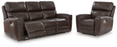 Hoover Furniture Outlet - Ashley Furniture - Crossplex Power Reclining Sofa and Power Recliner - Power Reclining Sofa and Power Recliner - PCU64506U1