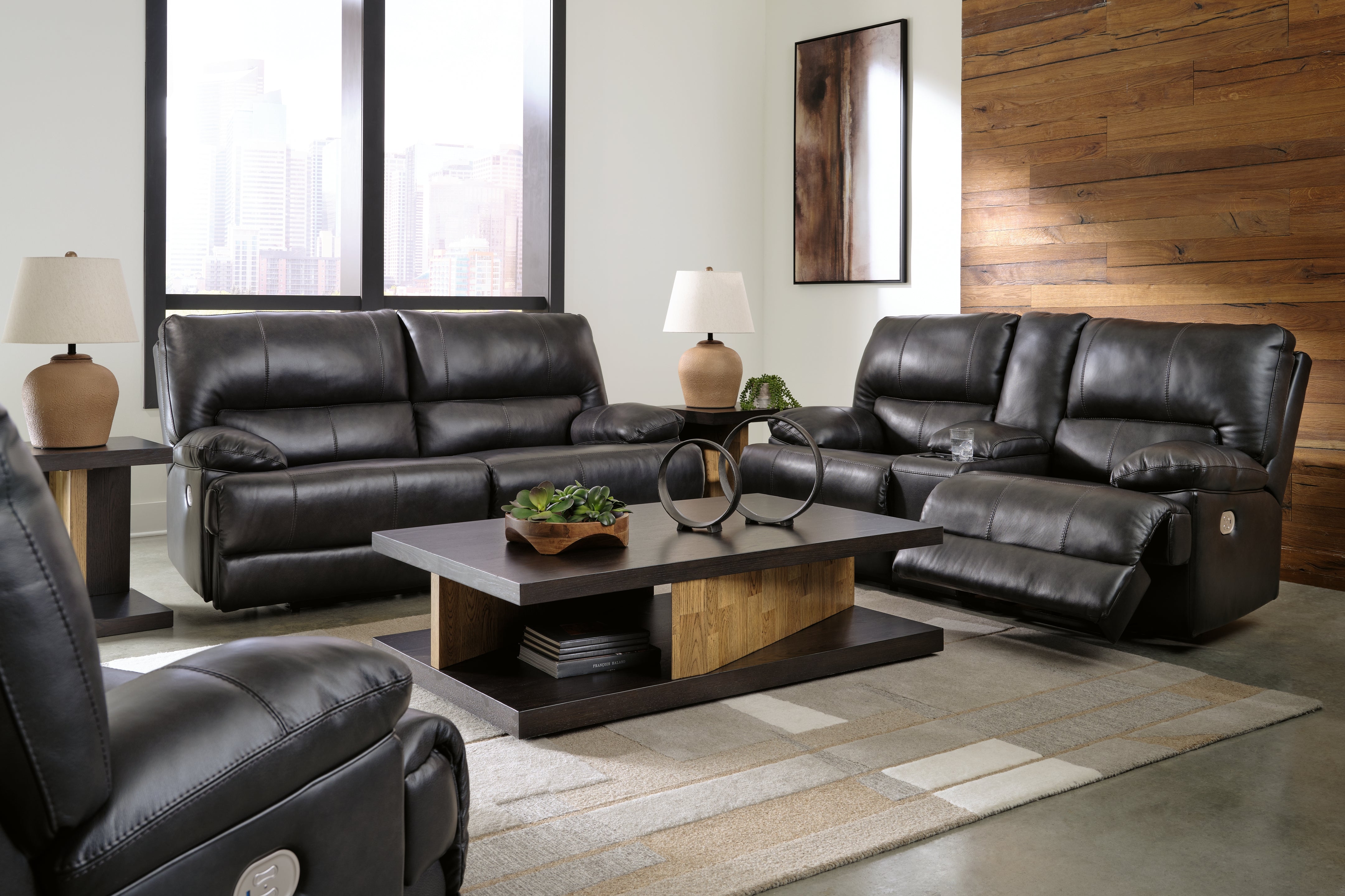 Hoover Furniture Outlet - Ashley Furniture - Mountainous Power Reclining Sofa, Loveseat and Recliner - Power Reclining Sofa, Loveseat and Recliner - U65801U2