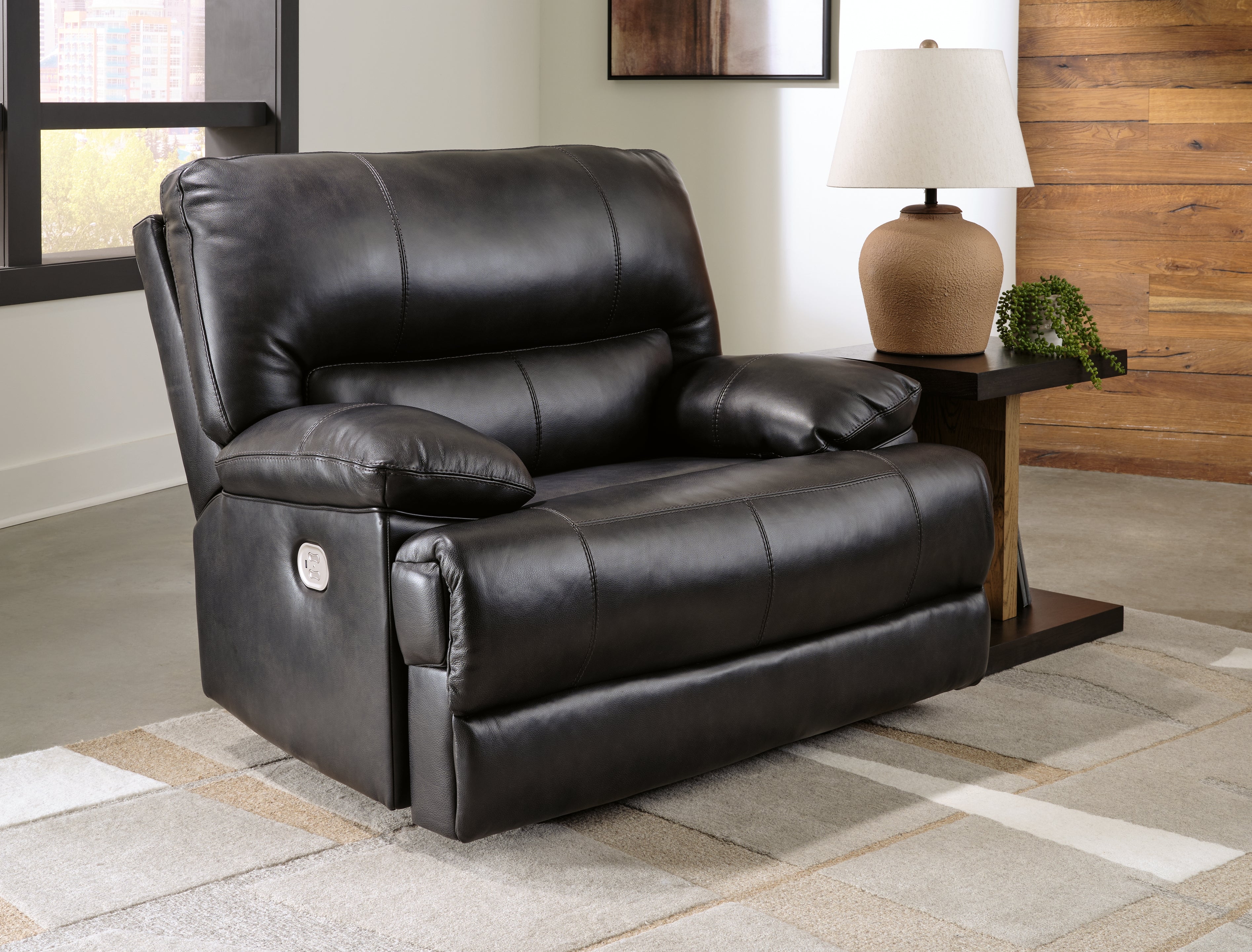 Hoover Furniture Outlet - Ashley Furniture - Mountainous Power Recliner - PWR Recliner/ADJ Headrest - U6580182
