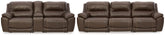 Hoover Furniture Outlet - Ashley Furniture - Dunleith 3-Piece Reclining Sofa and 3-Piece Loveseat with Console - 3-Piece Reclining Sofa and 3-Piece Loveseat with Console - U71604U1