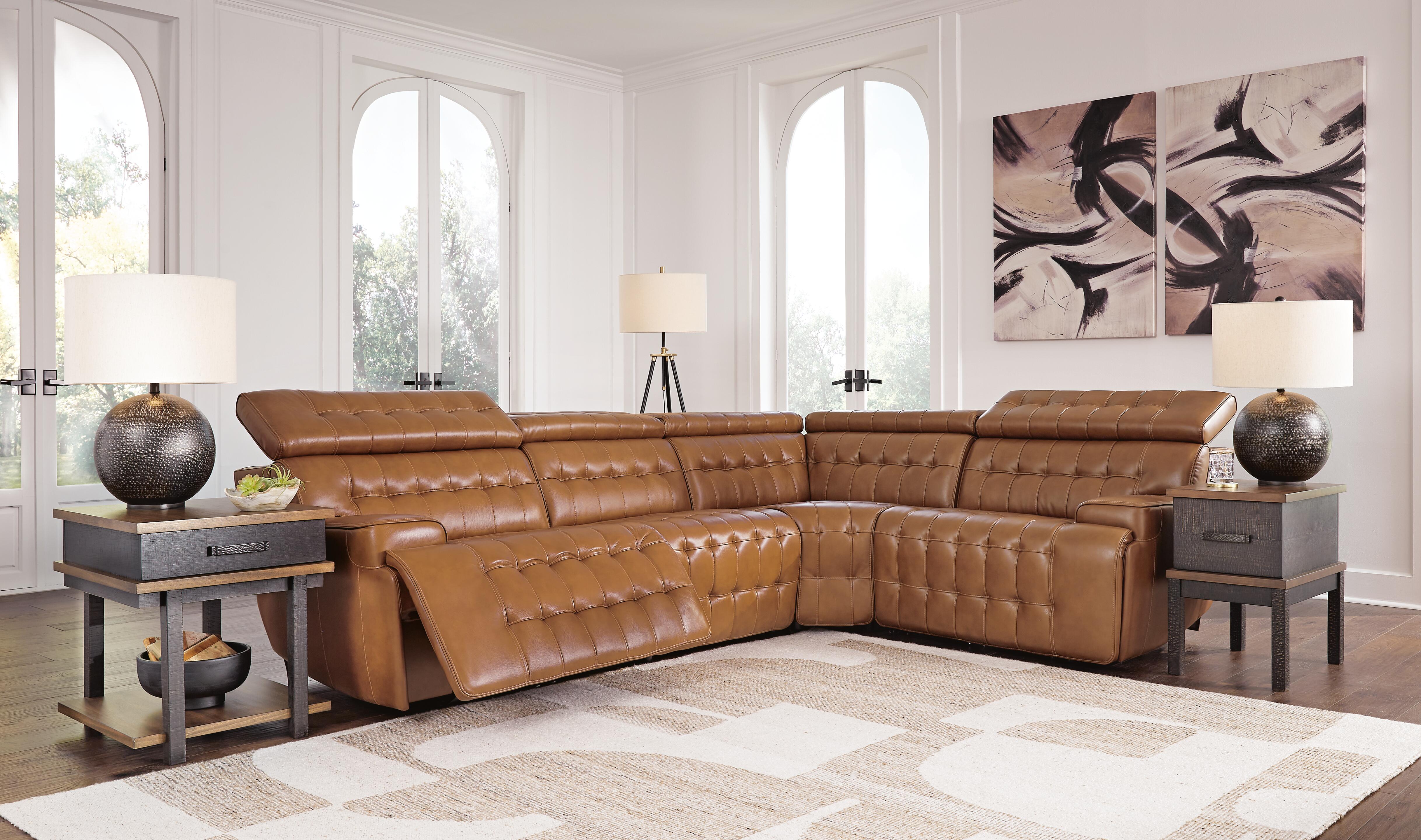 Hoover Furniture Outlet - Ashley Furniture - Temmpton 4-Piece Reclining Sectional - 4-Piece Reclining Sectional - U92708S6