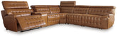 Hoover Furniture Outlet - Ashley Furniture - Temmpton 6-Piece Power Reclining Sectional - 6-Piece Power Reclining Sectional / Chocolate - U92708S5