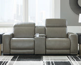 Hoover Furniture Outlet - Ashley Furniture - Correze 3-Piece Power Reclining Sectional Loveseat - 3-Piece Power Reclining Sectional Loveseat - U94202S3