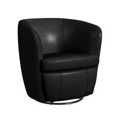 Vito Swivel Chair in Pebble Black