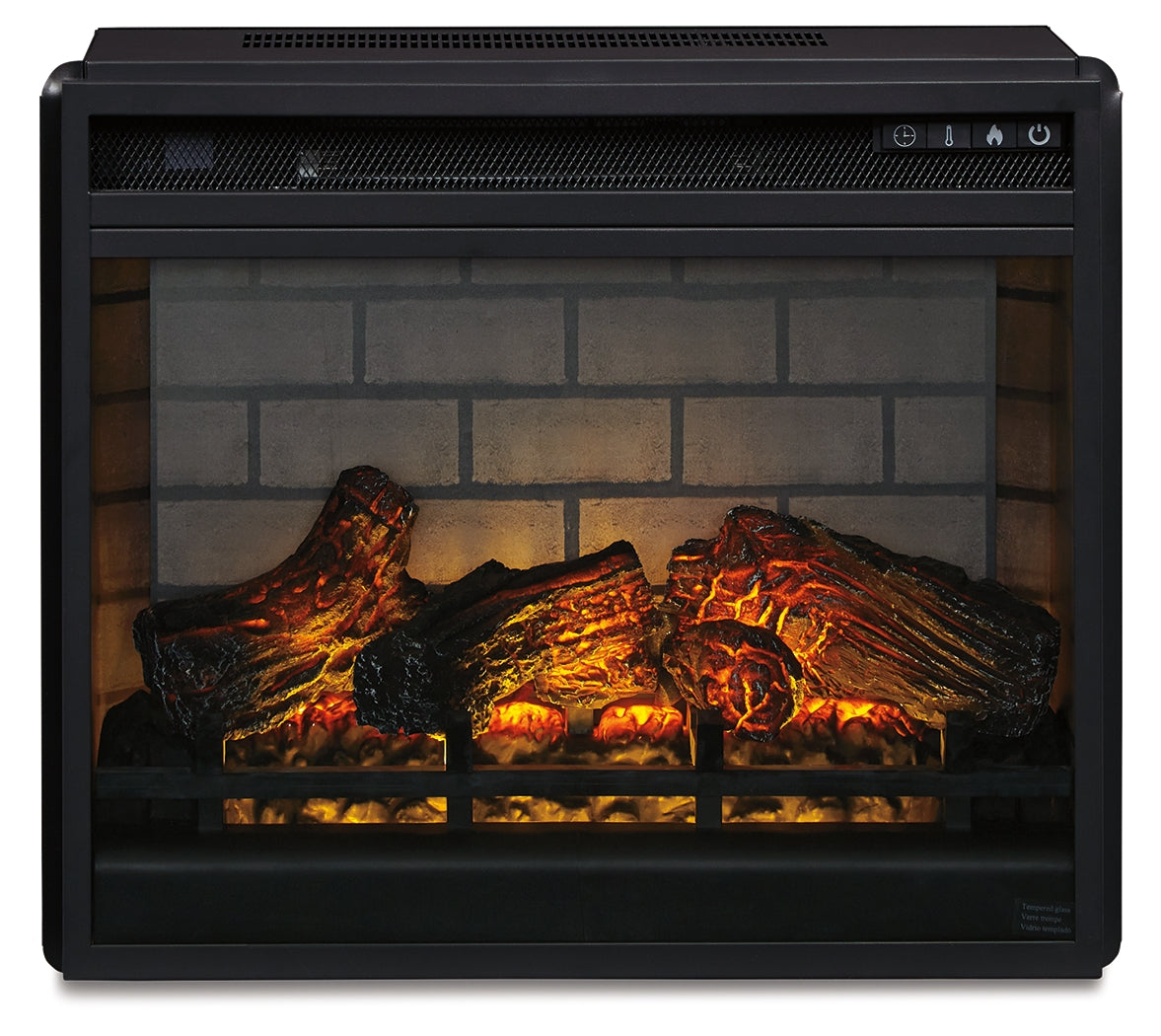 Hoover Furniture Outlet - Ashley Furniture - Entertainment Accessories Electric Infrared Fireplace Insert - Electric Infrared Fireplace Insert / Black - W100-101