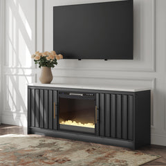 Hoover Furniture Outlet - Ashley Furniture - Cadmori 63" TV Stand with Electric Fireplace - 63" TV Stand with Electric Fireplace - W2616W1