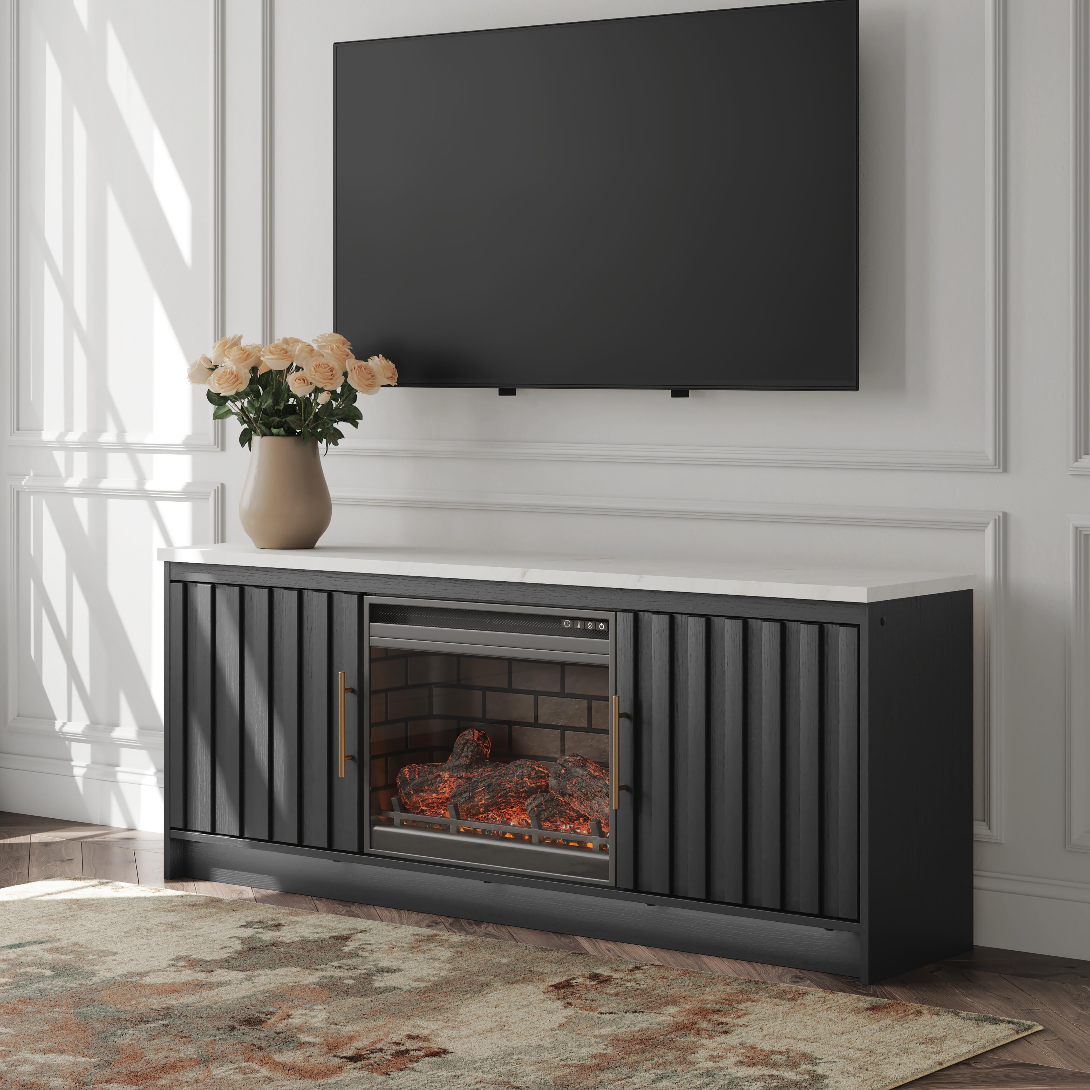 Hoover Furniture Outlet - Ashley Furniture - Cadmori 63" TV Stand with Electric Fireplace - 63" TV Stand with Electric Fireplace - W2616W2