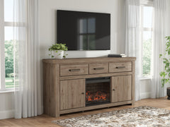 Hoover Furniture Outlet - Ashley Furniture - Garistyn 73" TV Stand with Electric Fireplace - 73" TV Stand with Electric Fireplace - W2844W3