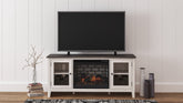 Hoover Furniture Outlet - Ashley Furniture - Dorrinson 60" TV Stand with Electric Fireplace - 60" TV Stand with Electric Fireplace - W287W3