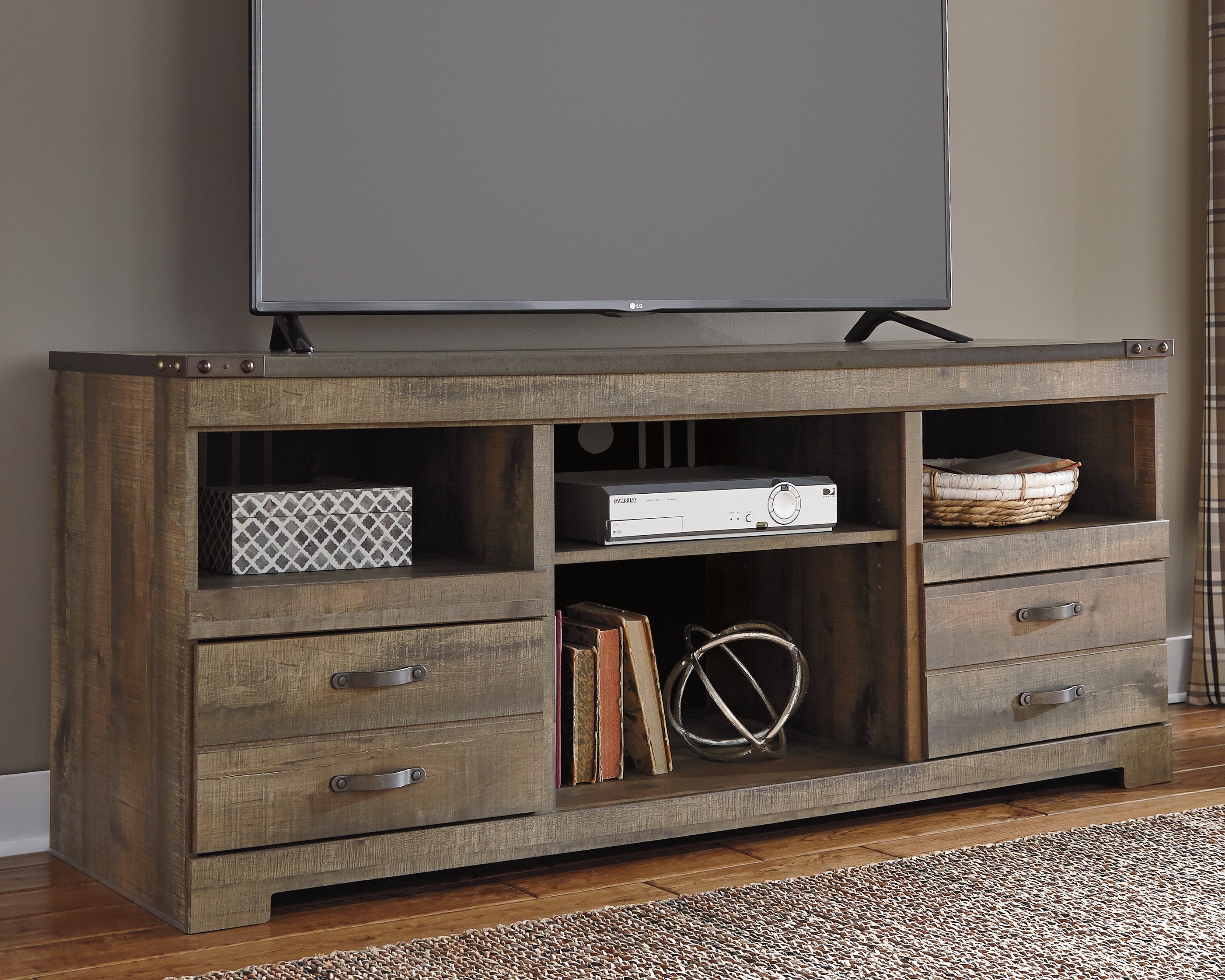 Hoover Furniture Outlet - Ashley Furniture - Trinell 63" TV Stand - 63" - W446-68