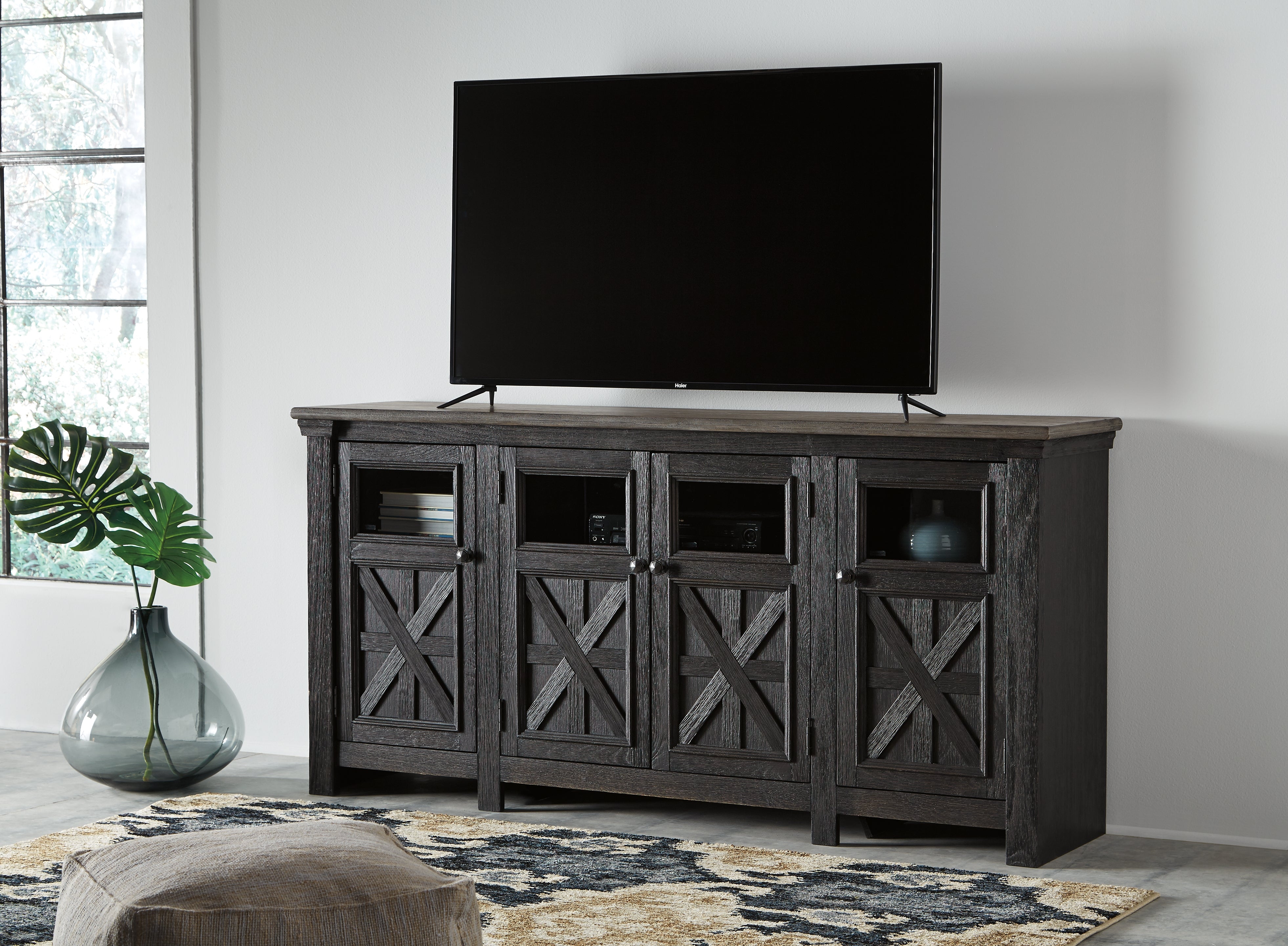 Hoover Furniture Outlet - Ashley Furniture - Tyler Creek 74" TV Stand - 74" - W736-68