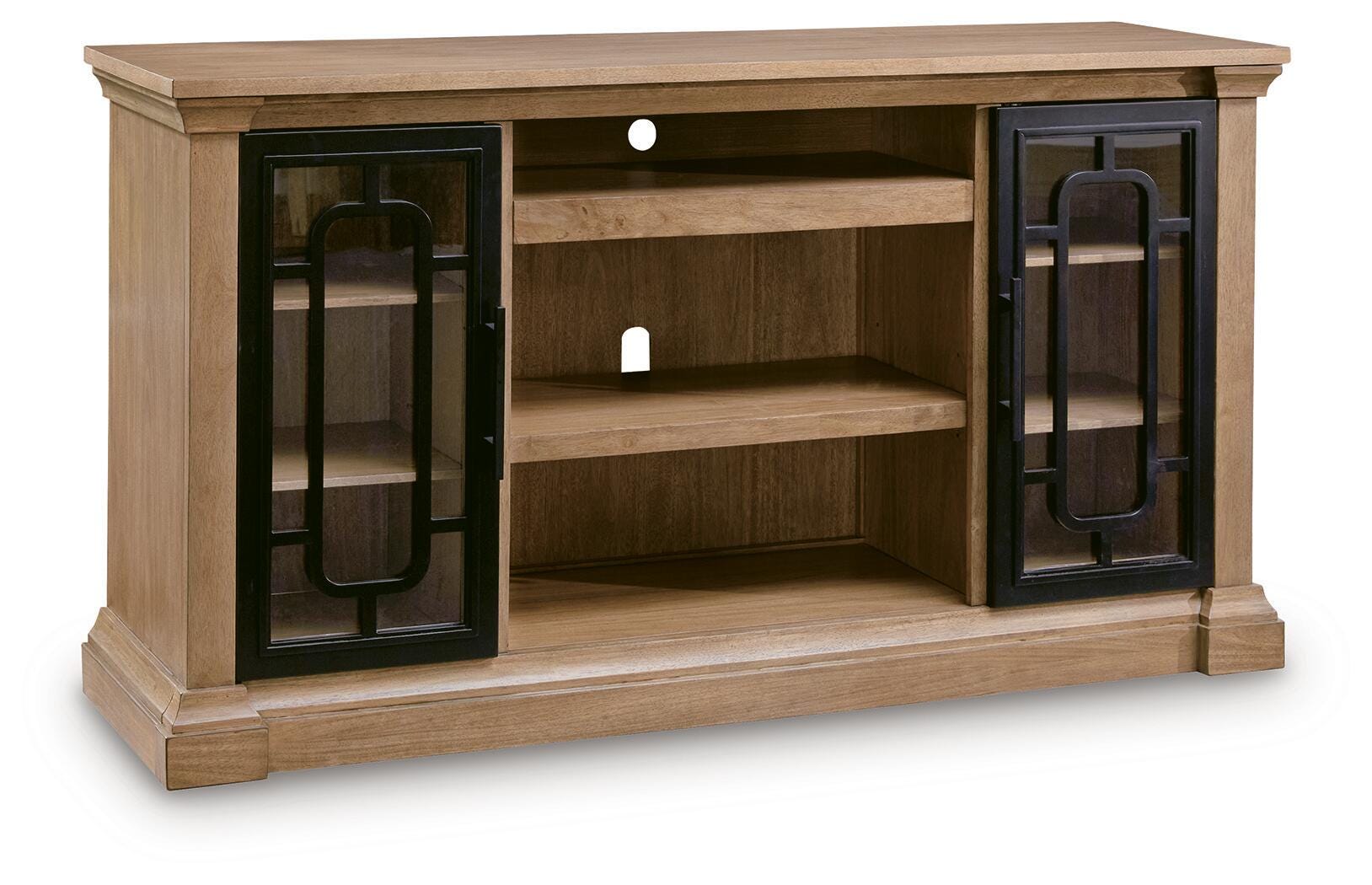 Hoover Furniture Outlet - Ashley Furniture - Wittenmyer 72" TV Stand - 72" / Natural/Black - W794-68