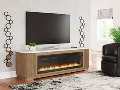 Hoover Furniture Outlet - Ashley Furniture - Camdill 80" TV Stand with Electric Fireplace - 80" TV Stand with Electric Fireplace - W808W1