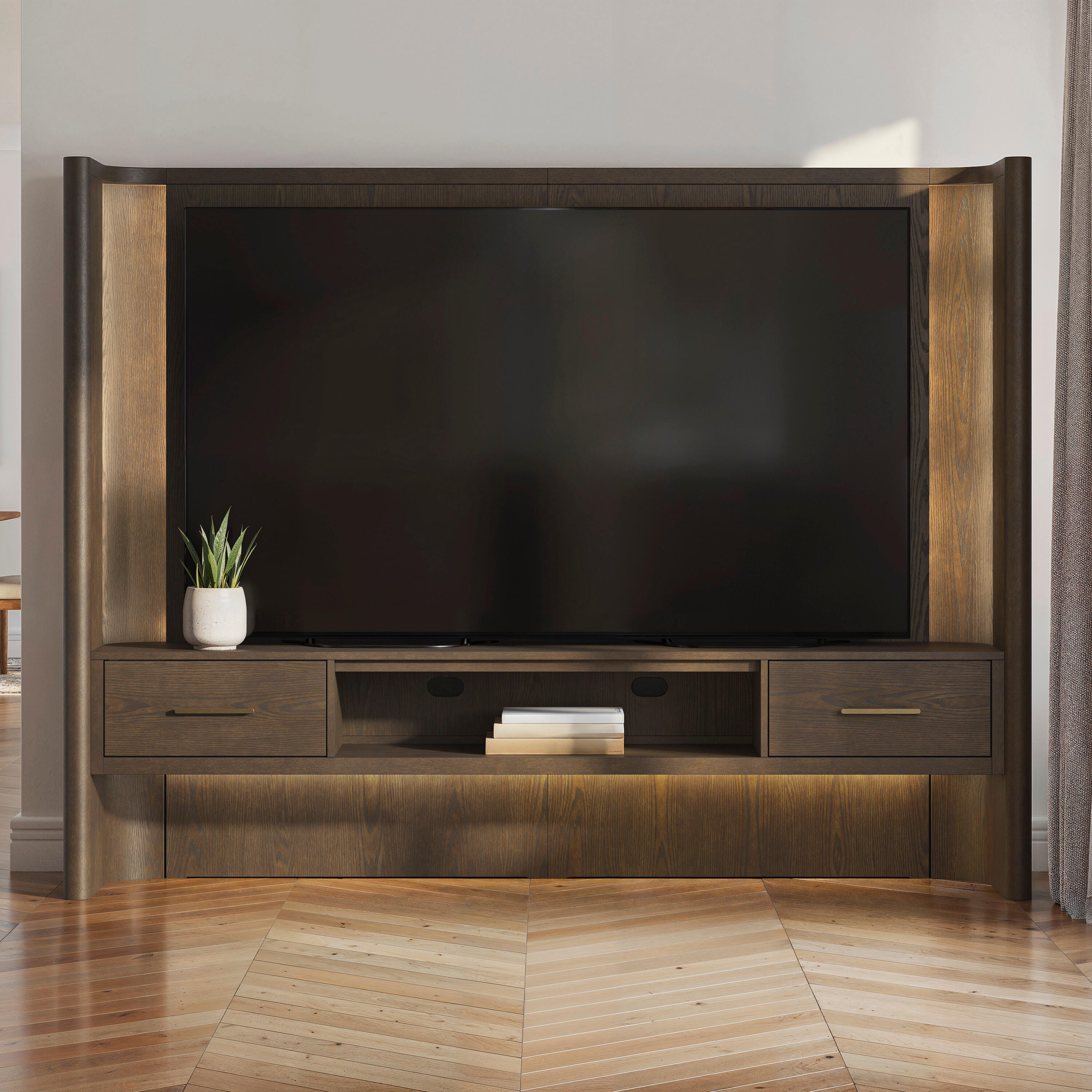 Hoover Furniture Outlet - Ashley Furniture - Darimore TV Wall Console - TV Wall Console - W984W1