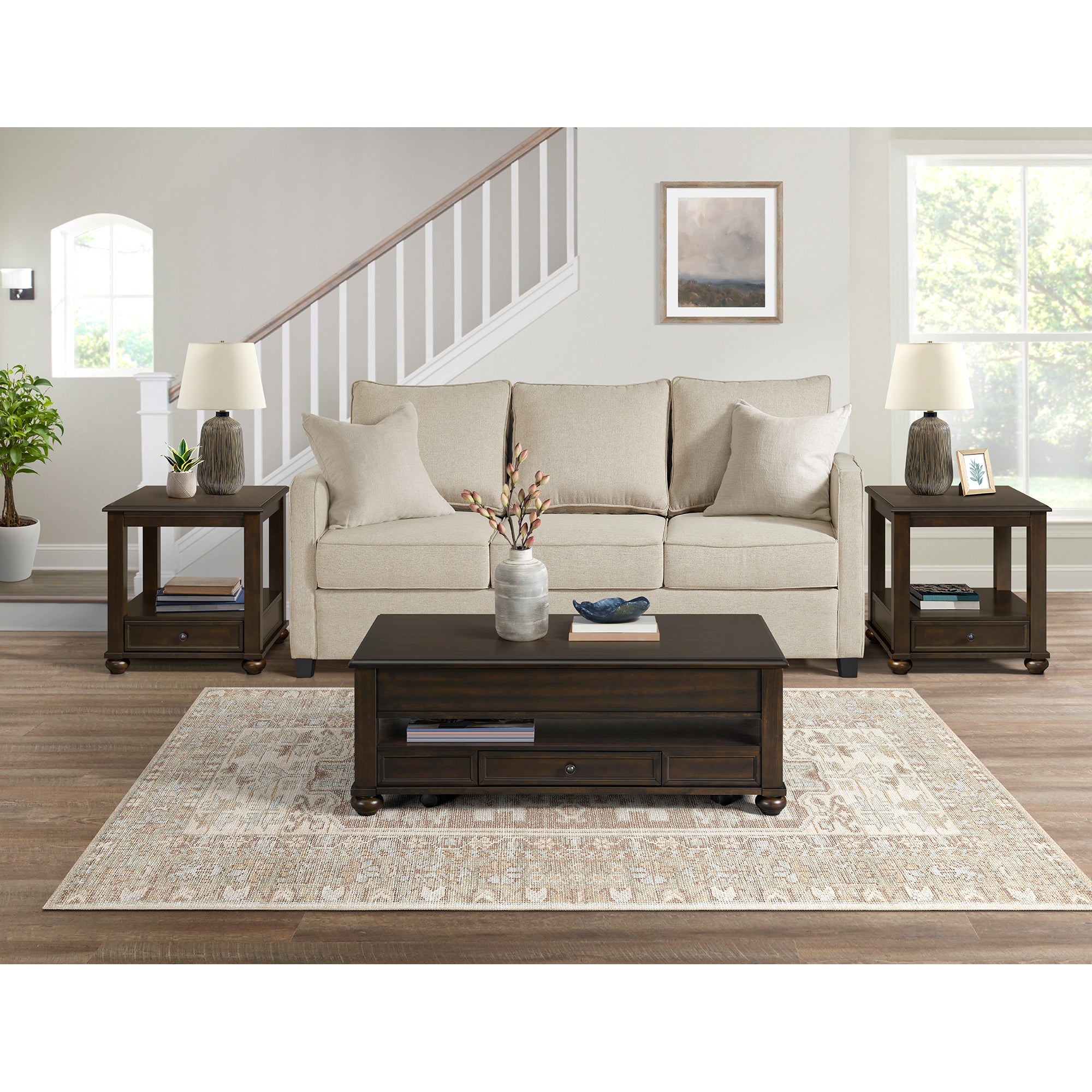 Wagner End Table in Cherry – SKU T-15740-5-ET | Elements
