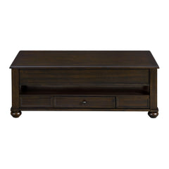 Wagner Rectangular Lift-Top Coffee Table w/ Casters in Cherry