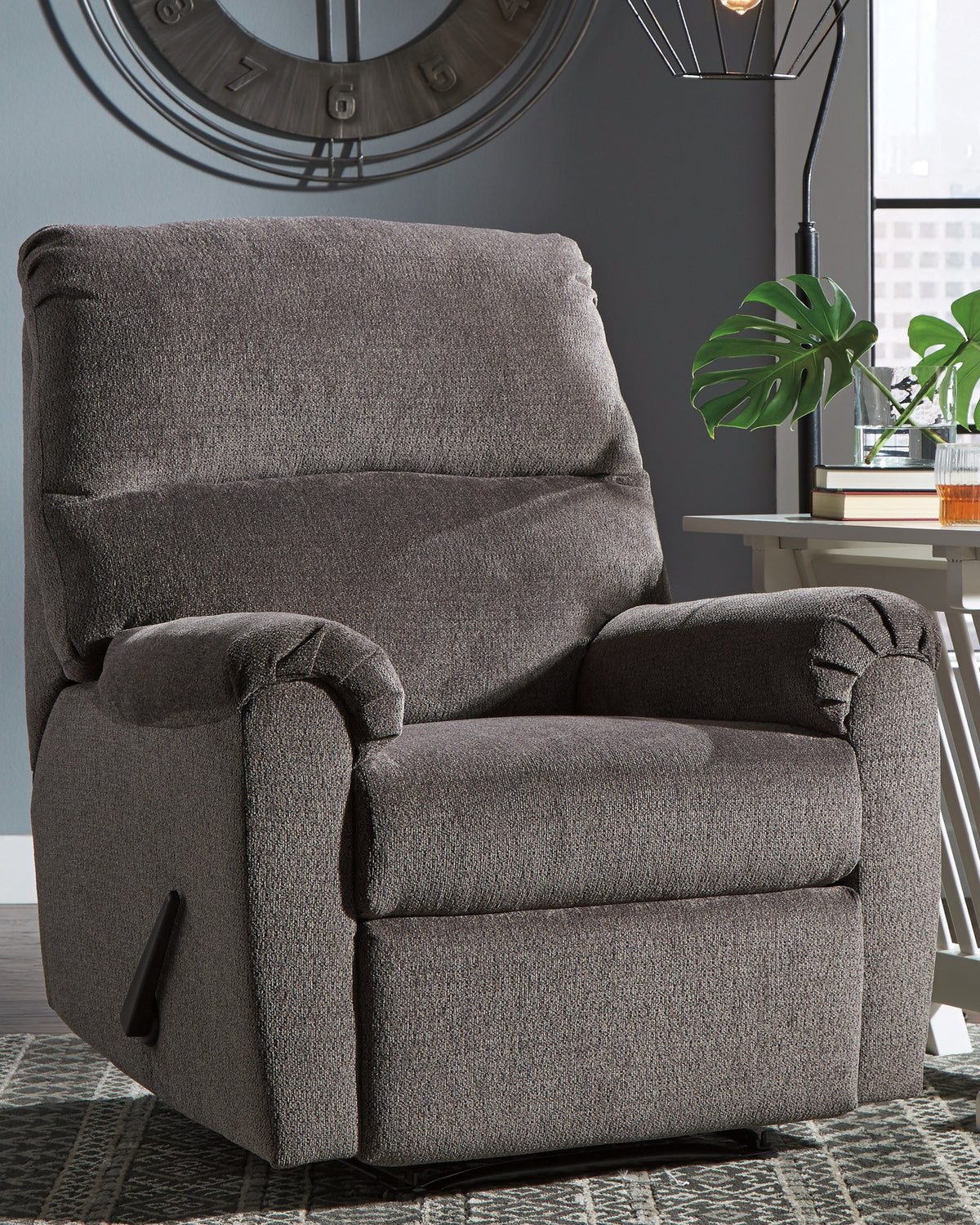 Hoover Furniture Outlet - Ashley Furniture - Nerviano Recliner - Zero Wall Recliner / Gray - 1080329
