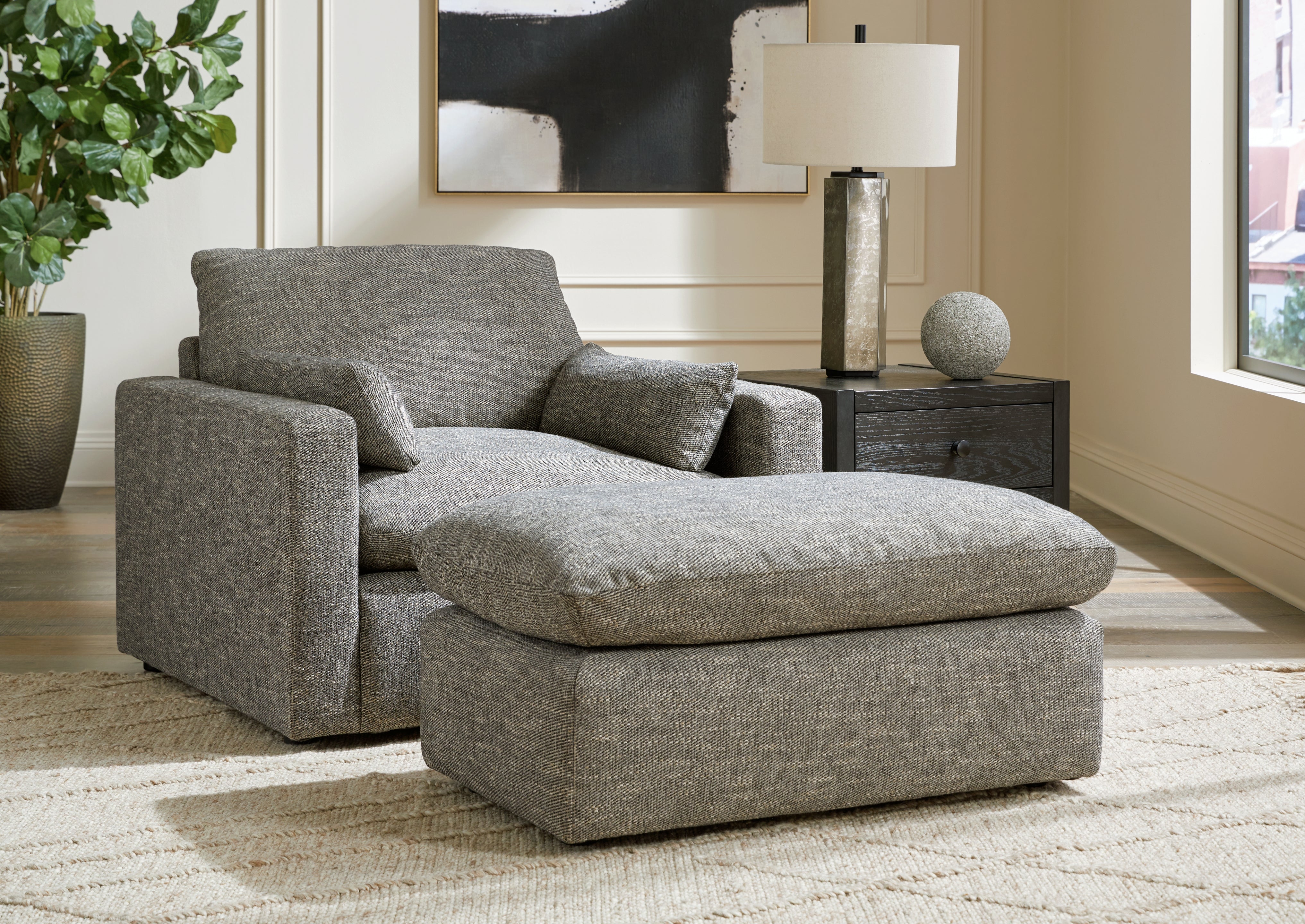 Hoover Furniture Outlet - Ashley Furniture - Dramatic Oversized Chair and Ottoman - Oversized Chair and Ottoman - 11702U2