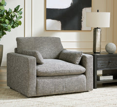 Hoover Furniture Outlet - Ashley Furniture - Dramatic Oversized Chair - Chair and a Half / Granite - 1170223