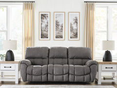 Hoover Furniture Outlet - Ashley Furniture - Bakerstein Power Reclining Sofa - PWR REC Sofa with ADJ Headrest - PC1250315