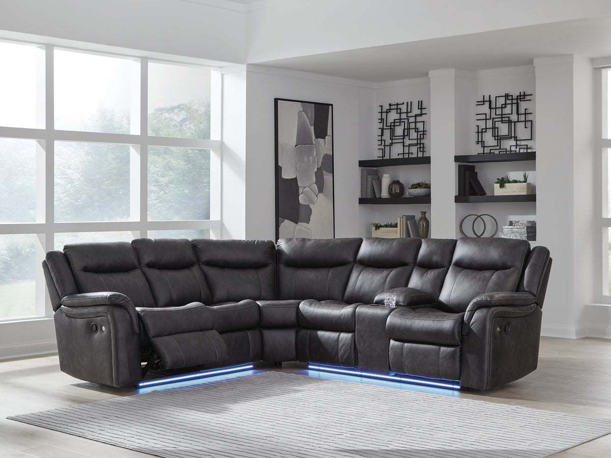 Hoover Furniture Outlet - Ashley Furniture - Sultan Meadow 2-Piece Reclining Sectional - 2-Piece Reclining Sectional - PC13001S1