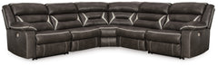 Hoover Furniture Outlet - Ashley Furniture - Kincord 5-Piece Power Reclining Sectional - 5-Piece Power Reclining Sectional / Midnight - 13104S6
